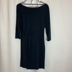 Slate blue scoop back dress